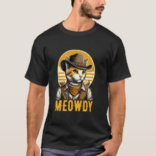 Camiseta Gato Meowdy Gatinho Homens Mulheres Gato Engraçado