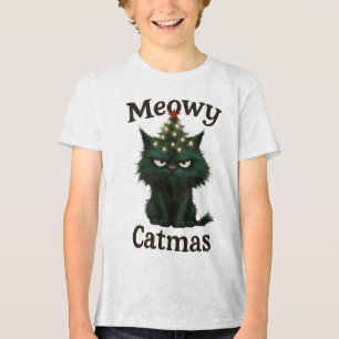 Camiseta Gato Meowy Catmas Mal-humorado