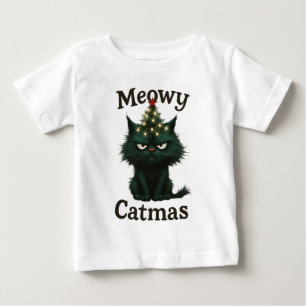 Camiseta Gato Meowy Catmas Mal-humorado