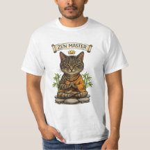 Gato Mestre Zen Engraçado Presente Gato Tabby Cinz