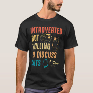 Camiseta Gato Miau Amantes de Gatos Introvertidos Mas Dispo