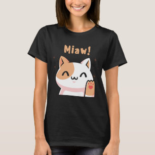 Camiseta Gato Miaw-Gatinho-Gato Engraçado