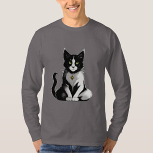Camiseta Gato Místico De Yin-Yang - Inspirado No Ioga Encan
