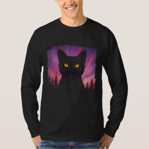 Camiseta Gato Místico na Floresta do Crepúsculo