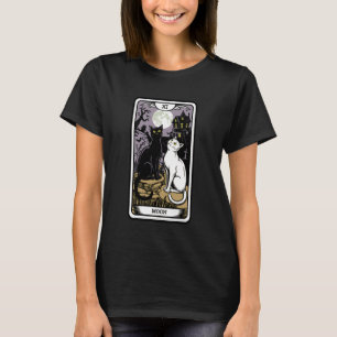 Camiseta Gato Místico sob o Estilo Tarot da Lua