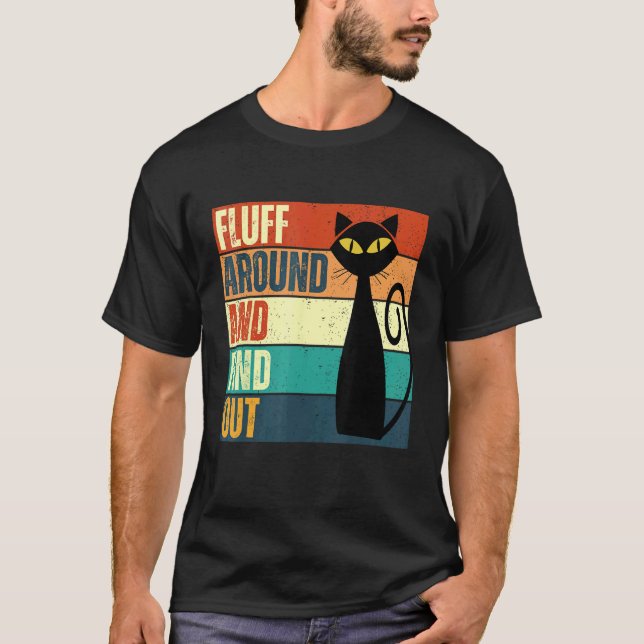 Camiseta Gato Modernidade de Meados do Século e Citação Div (Frente)