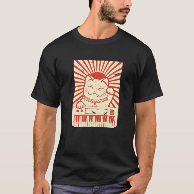 Camiseta Gato Modular Instrumento Musical Japonês Modular S (Frente)