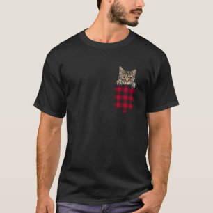 Camiseta Gato Mojave no Bolso Espiando Amante de Gatinhos M