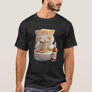 Camiseta gato Molho de Macarrão Japonês