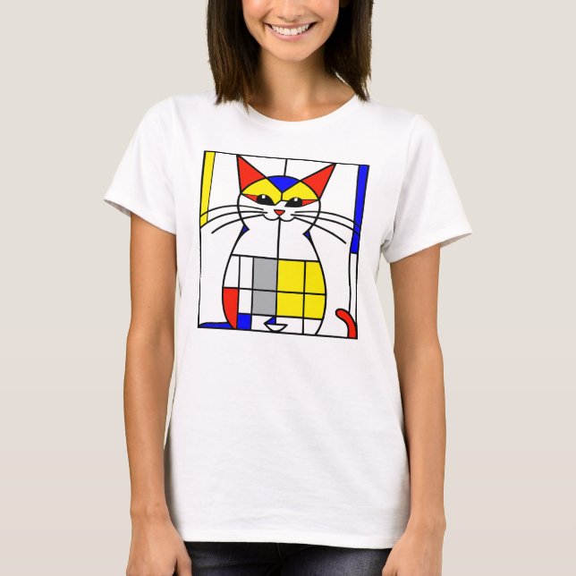 Camiseta Gato mondriano (Frente)