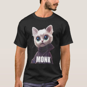 Camiseta Gato Monge Merch de Gatinhos Item Monástico Monas