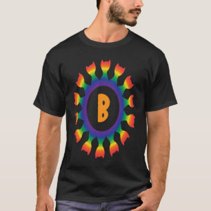 Camiseta Gato Monograma Arco-íris Radial B