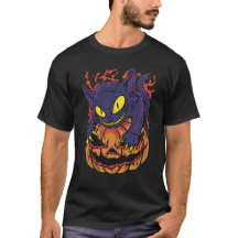 Gato monstro das bruxas com abóbora