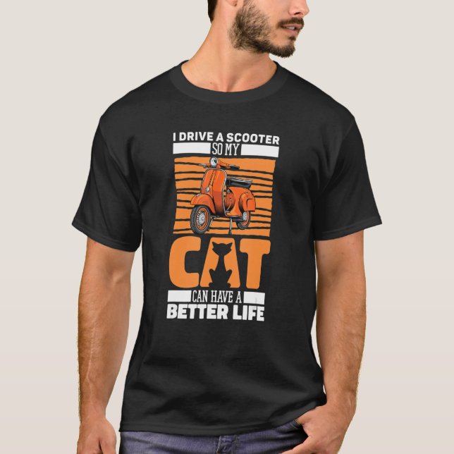 Camiseta Gato Moped - Motobike Patinete (Frente)