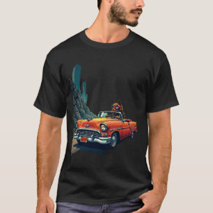 Camiseta Gato Motorista Pós Apocalíptico Sobrevivência no D