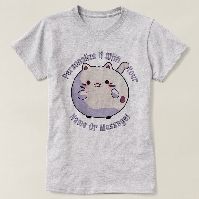 Camiseta Gato Muito Arredondada (Frente do Design)