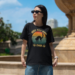 Camiseta Gato Mulheres Melhor Gata Mãe Engraçado M