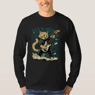 Camiseta Gato Músico de Guitarra Gatinho Guitarrista Gato A