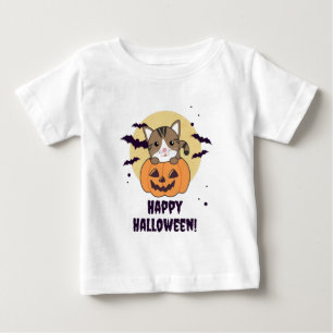 Camiseta Gato Na Abóbora Gatos Doce Feliz Dia das Bruxas