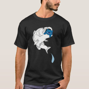 Camiseta Gato Na Boca De Peixe Bagre  Pesca De Robalo Pesca