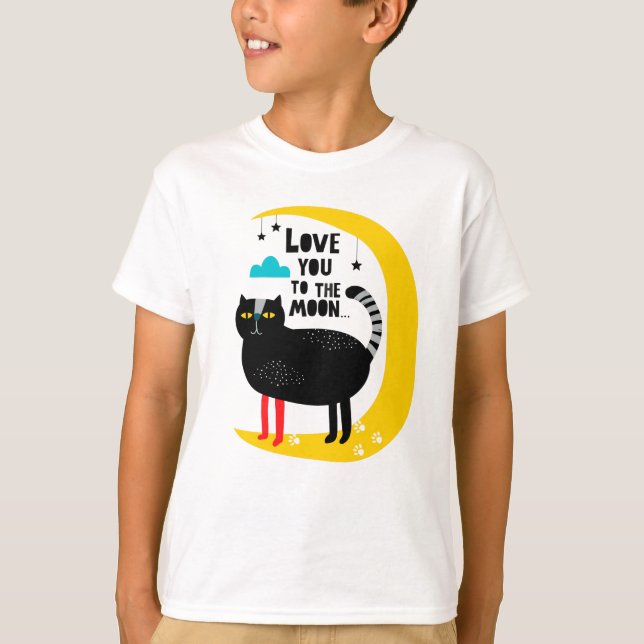 Camiseta Gato na lua (Frente)