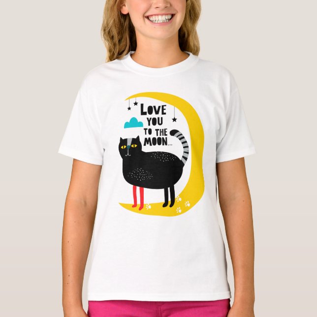 Camiseta Gato na lua (Frente)