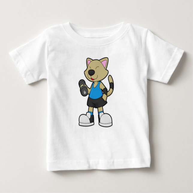 Camiseta Gato na Malhação com Dumbbell (Frente)