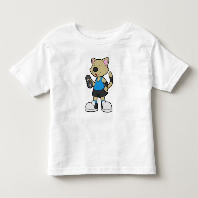 Camiseta Gato na Malhação com Dumbbell (Frente)
