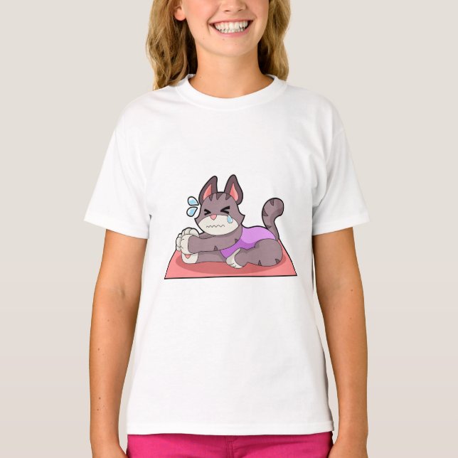 Camiseta Gato na Malhação de Yoga (Frente)