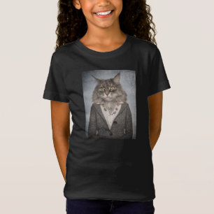 Camiseta Gato na roupa