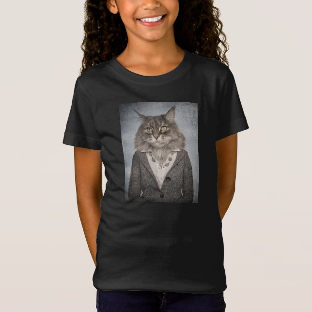 Camiseta Gato na roupa (Frente)