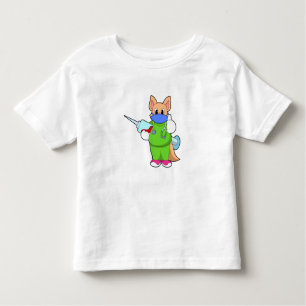 Camiseta Gato na Vacinação com Seringa