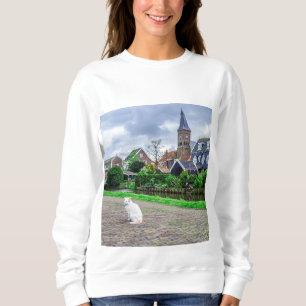 Camiseta Gato na vila tradicional de pesca