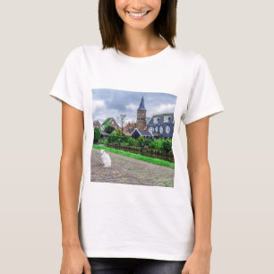 Camiseta Gato na vila tradicional de pesca