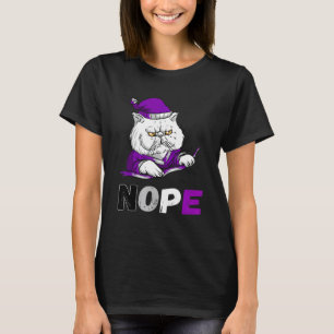 Camiseta Gato Não Assexual Bandeira Assexual Orgulho Lgbqa