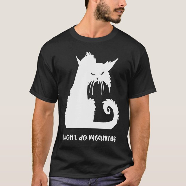 Camiseta Gato Não Faço Manhã (Frente)