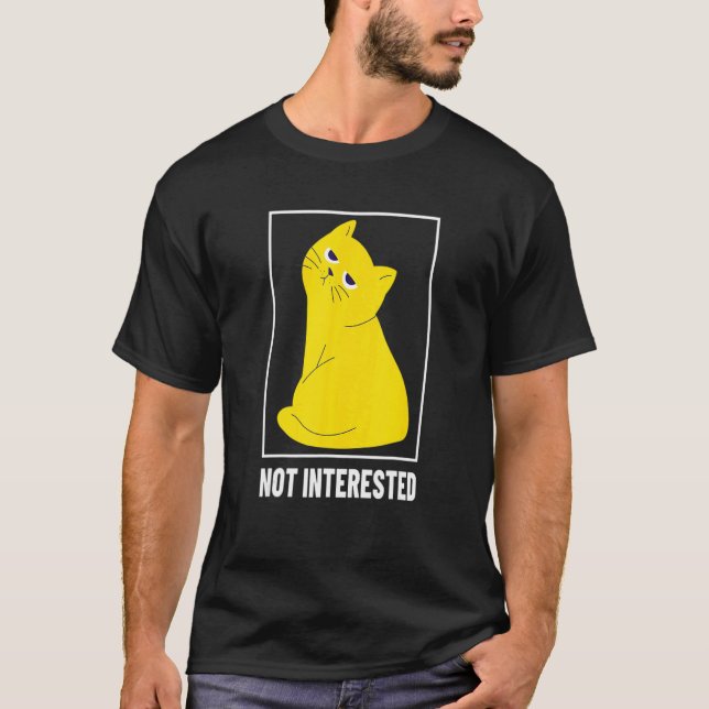 Camiseta Gato Não Interessado (Frente)