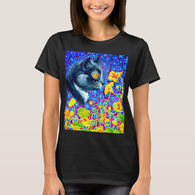 Camiseta Gato nas Flores (Frente)