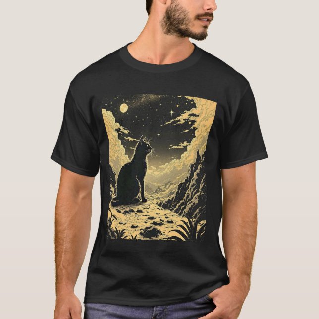 Camiseta Gato Nas Montanhas Luar (Frente)