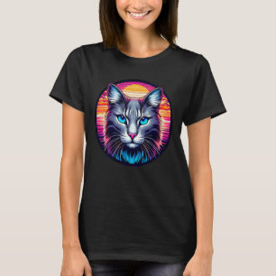 Camiseta Gato Nascer do Sol Olhos Azuis