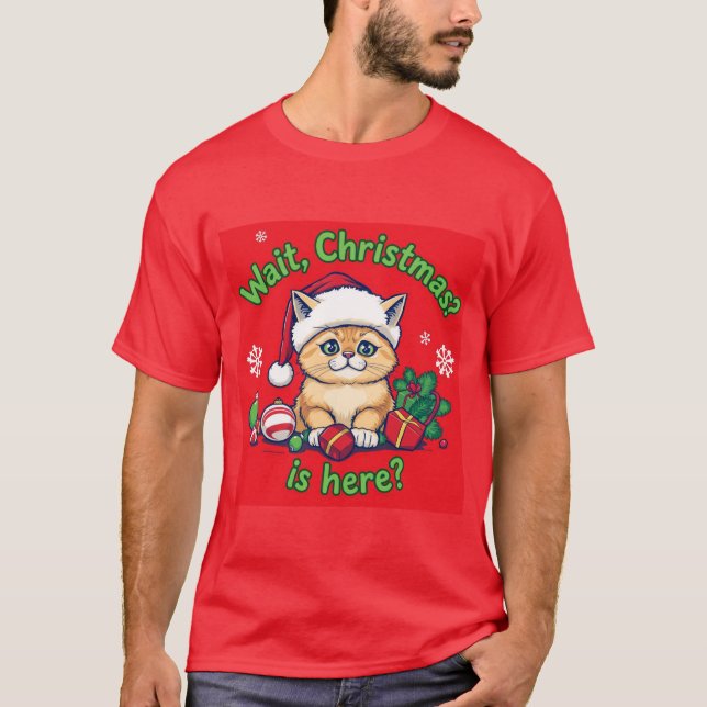 Camiseta gato natal (Frente)