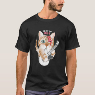 Camiseta Gato Nato Para Sibilo Fã de Rock Gato  Amo Gatos