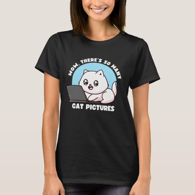 Camiseta Gato Navegando na Internet (Frente)