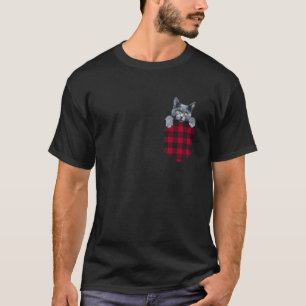Camiseta Gato Nebelung no Bolso Espiando Amante de Gatinhos