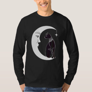 Camiseta Gato Negra Celestial Familiar Pagan Witchc