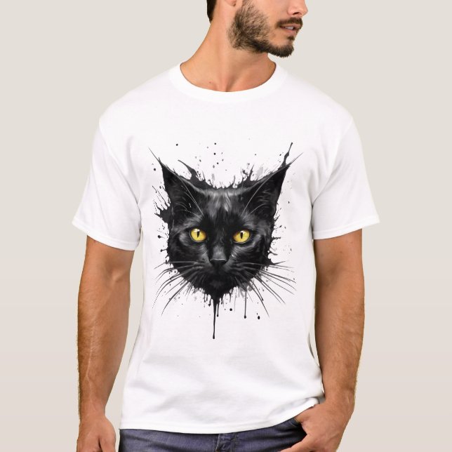 Camiseta Gato Negro (Frente)