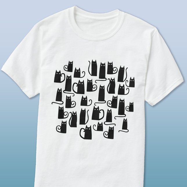 Camiseta Gato Negro (Black cats fun t-shirt)