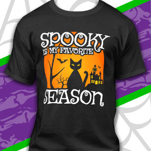 Camiseta Gato Negro Assombrado Feliz Halloween