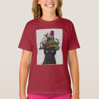 Gato Negro com Bule e Coruja