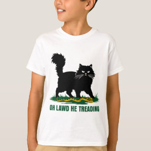 Camiseta Gato Negro Com Cobra.. Oh, Deus, Ele Prega A Natur